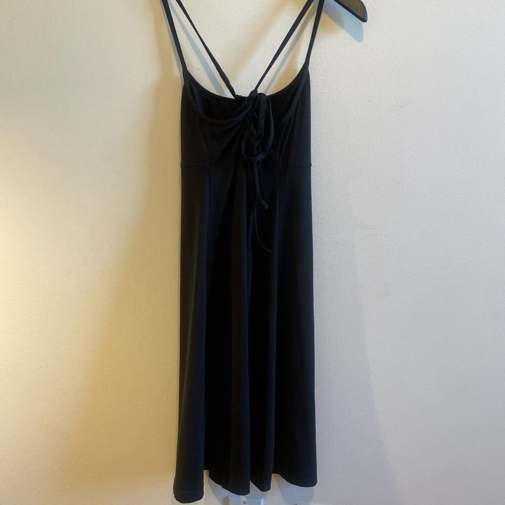 Athleta Spaghetti Strap Dress, keyhole back, shelf bra, swim Material, Size XS,